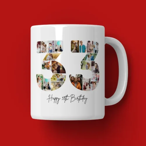 Cană Personalizată Colaj Aniversare 33 de ani