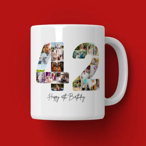 Cană Personalizată Colaj Aniversare 42 de ani