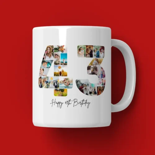 Cană Personalizată Colaj Aniversare 43 de ani