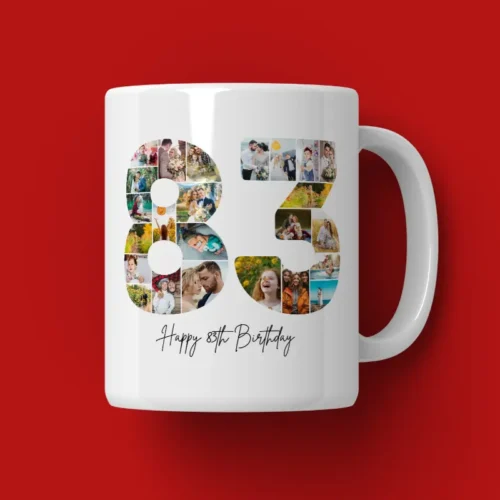 Cană Personalizată Colaj Aniversare 83 de ani