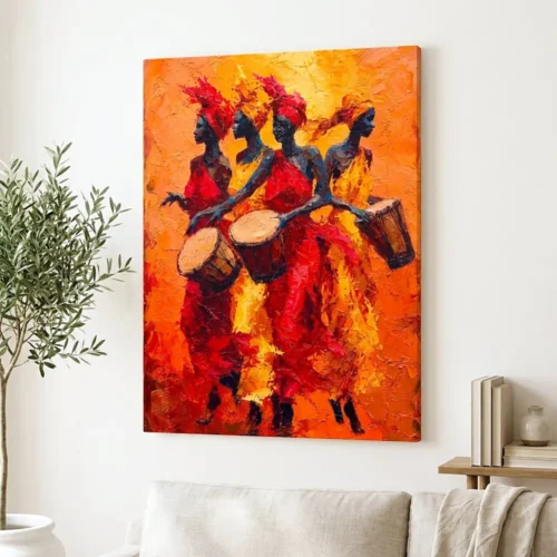 Tablou Canvas Femei Africane - Ritmuri de Foc