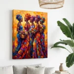 Tablou Canvas Femei Africane - Surorile Florilor