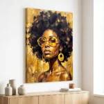 Tablou Canvas Femeie Africană - Afro Chic
