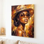 Tablou Canvas Femeie Africană - Golden Diva