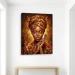 Tablou Canvas Femeie Africană - Grădina Fluturilor