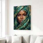 Tablou Canvas Femeie Africană - Privirea de Smarald