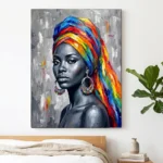 Tablou Canvas Femeie Africană - Regina Curcubeului