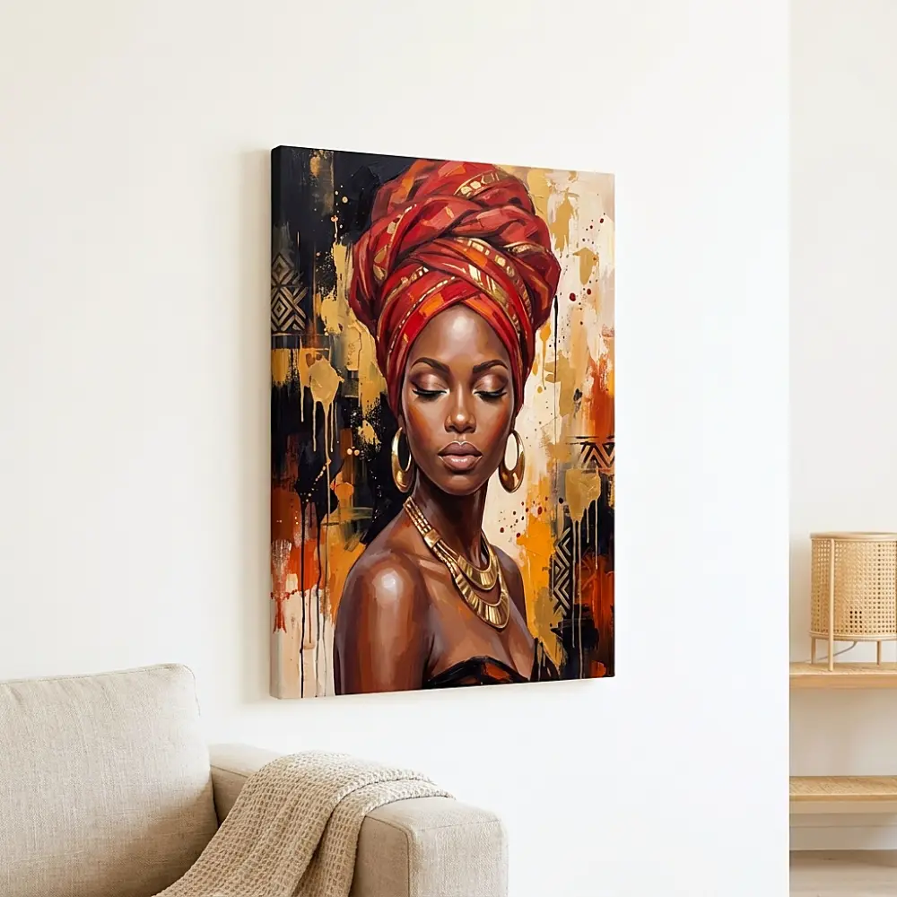 Tablou Canvas Femeie Africană - Regina de Rubin