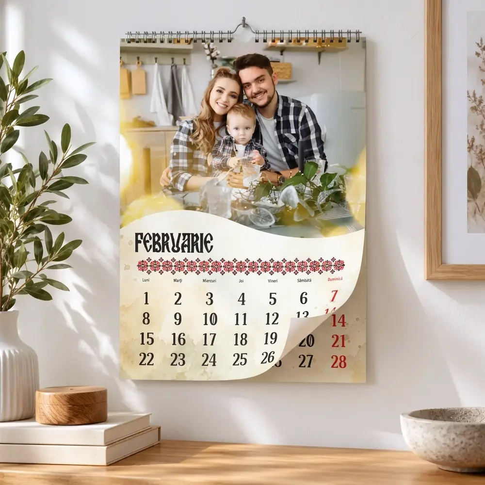 Calendar personalizat autentic românesc – calendar personalizat în decor