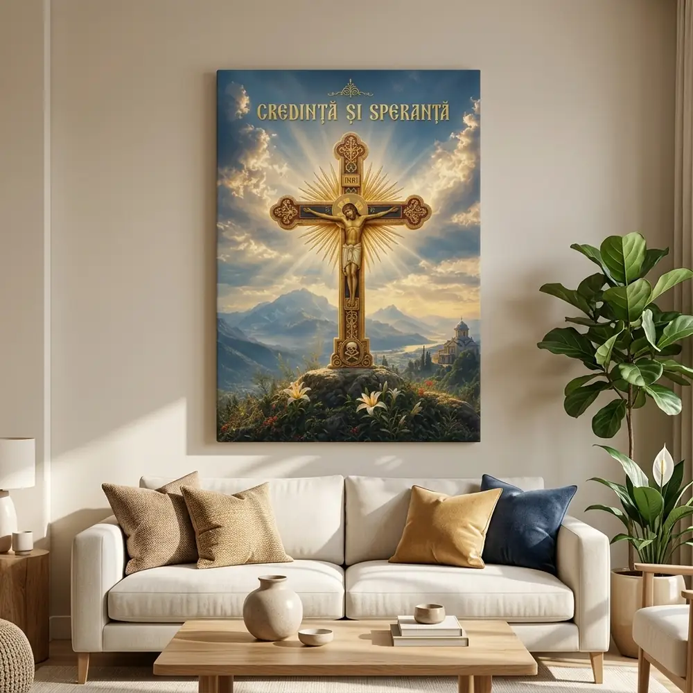 Icoana Credință și Speranță Tablou Canvas Ortodox – tablou canvas în decor