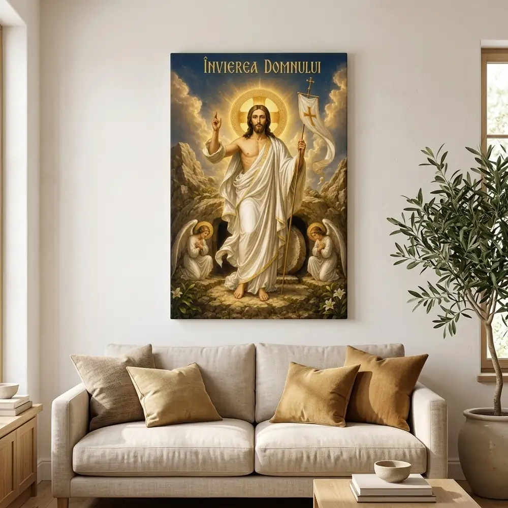 Icoana Învierea Domnului Tablou Canvas Ortodox – tablou canvas în decor