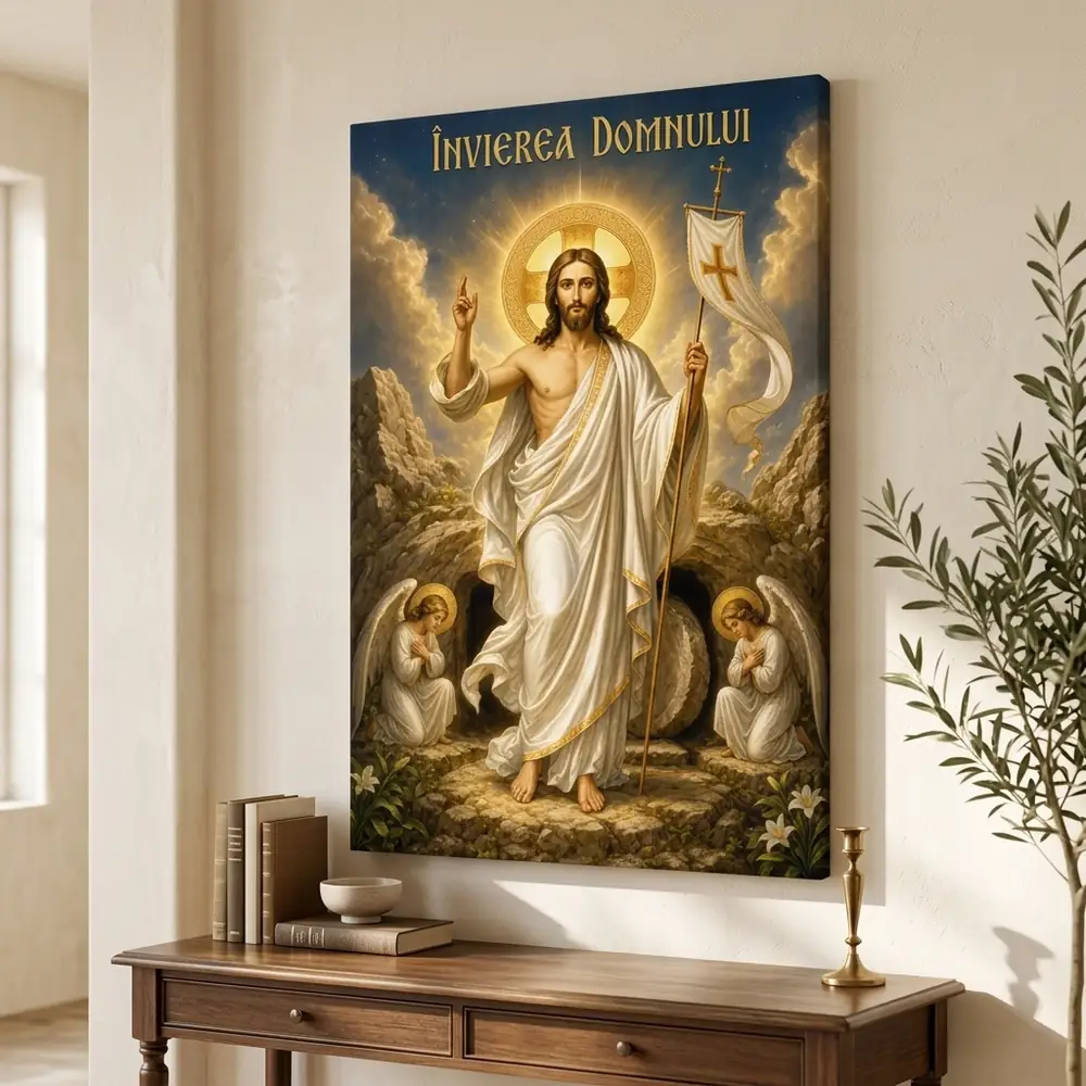 Icoana Învierea Domnului Tablou Canvas Ortodox – tablou canvas în decor