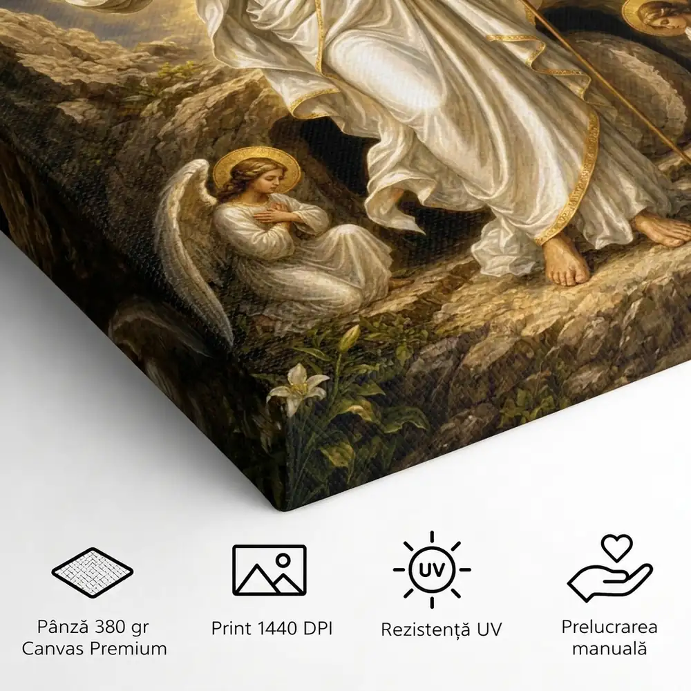 Icoana Învierea Domnului Tablou Canvas Ortodox – detalii și specificații