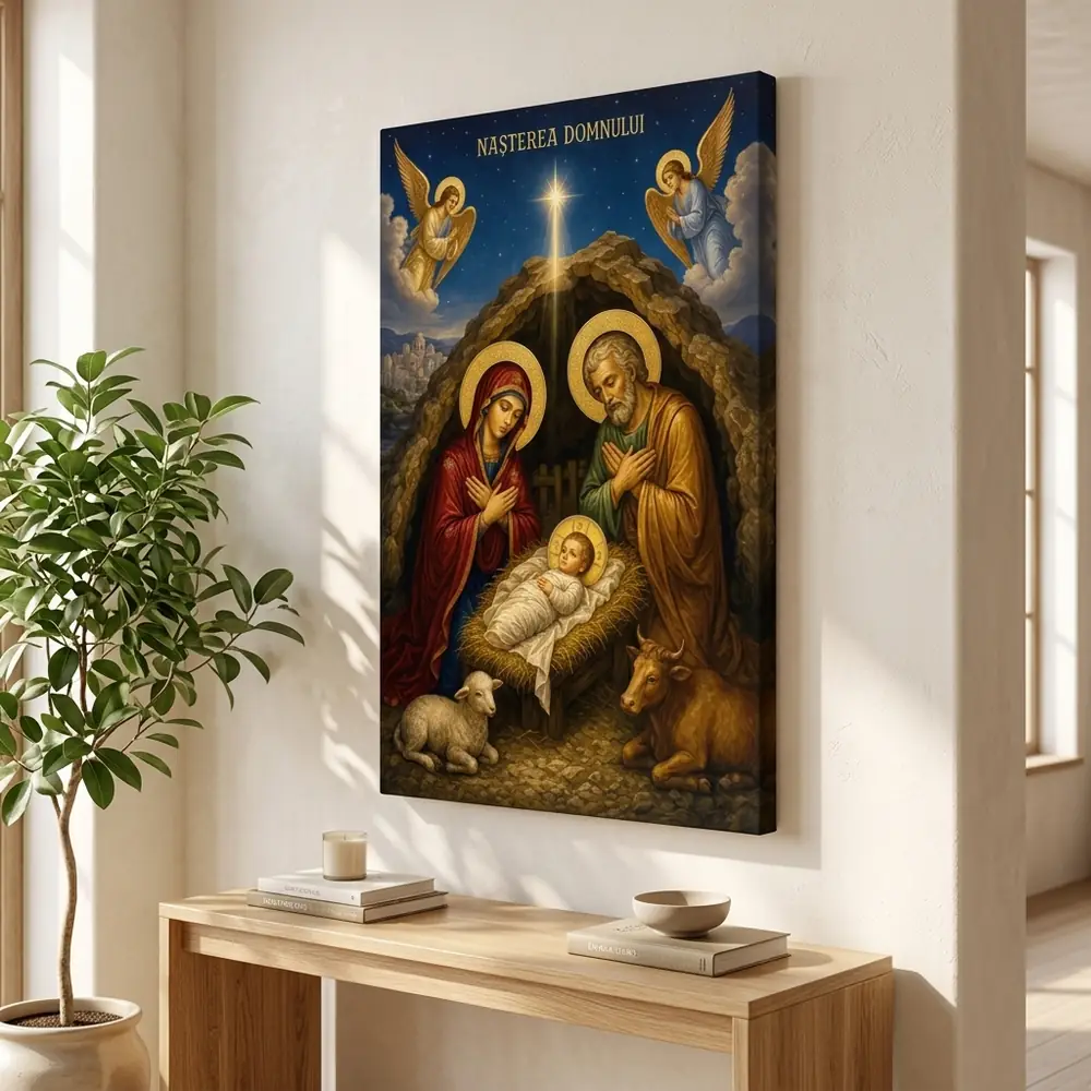 Icoana Nașterea Domnului Tablou Canvas Ortodox – tablou canvas în decor