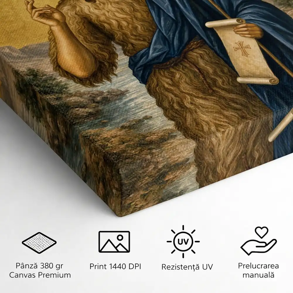 Icoana Sfântul Ioan Botezătorul Tablou Canvas Ortodox – detalii și specificații