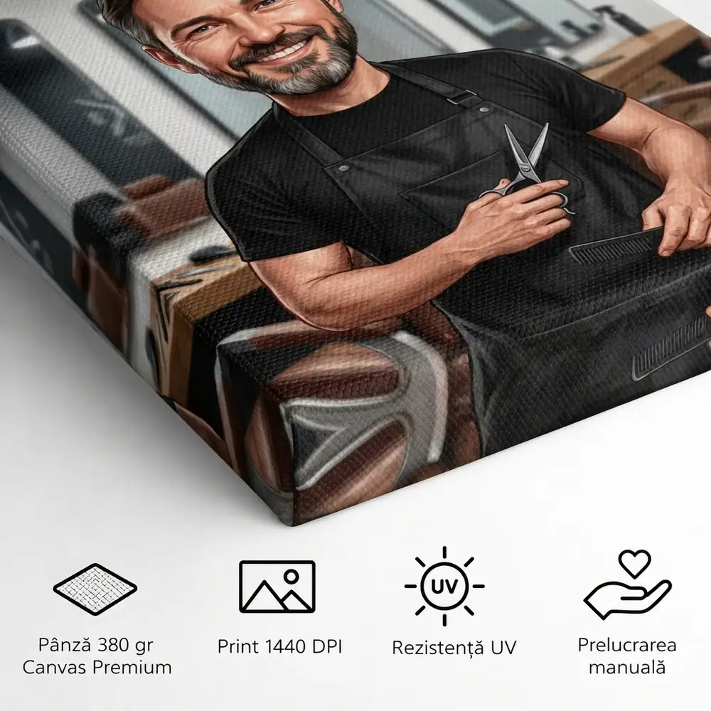 Tablou Canvas Caricatură Frizer – detalii și specificații
