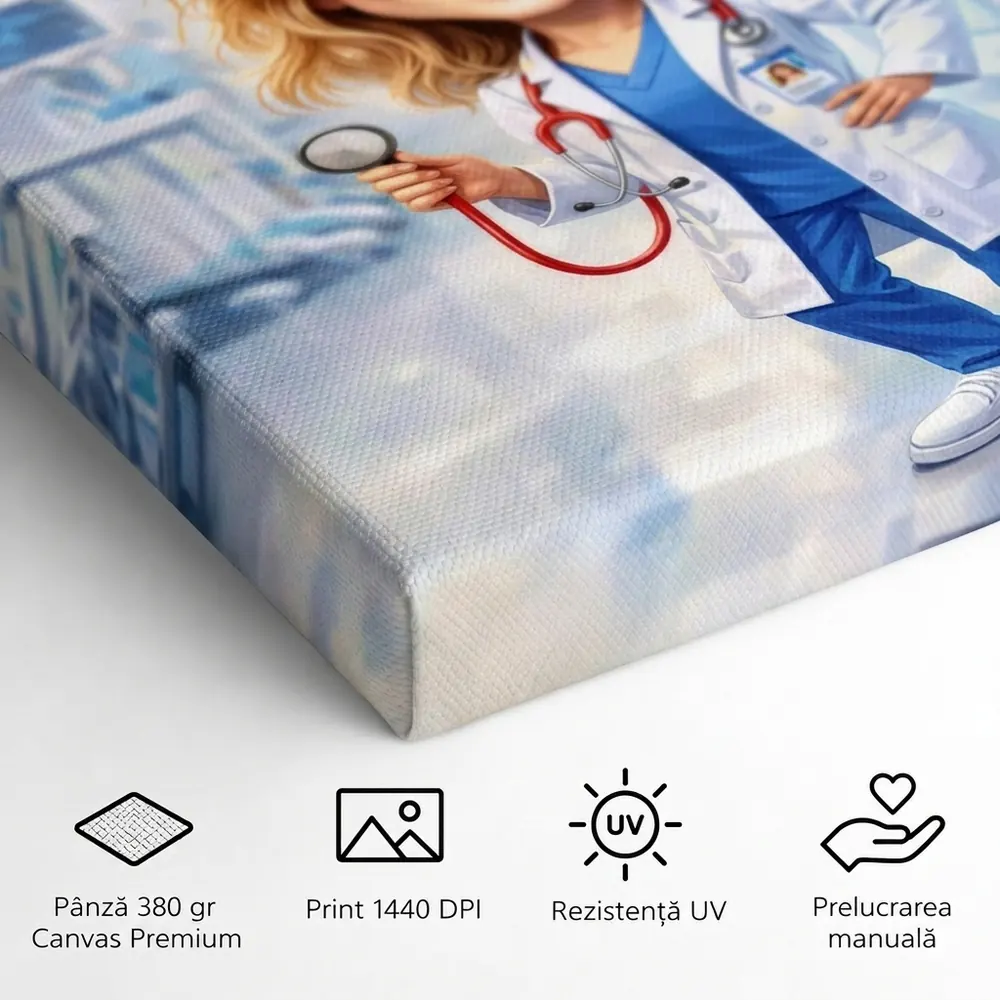 Tablou Canvas Caricatură Medic – detalii și specificații