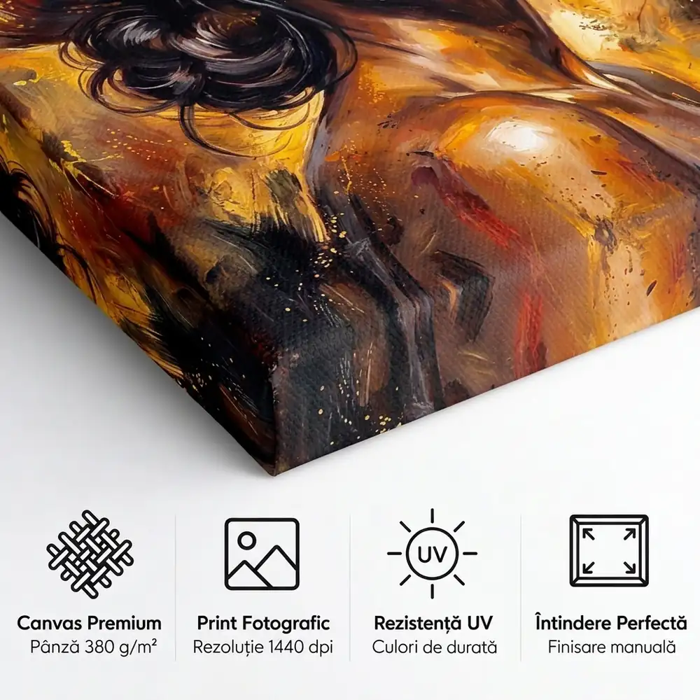 Tablou Canvas Femeie Africană – Golden Diva – detalii și specificații