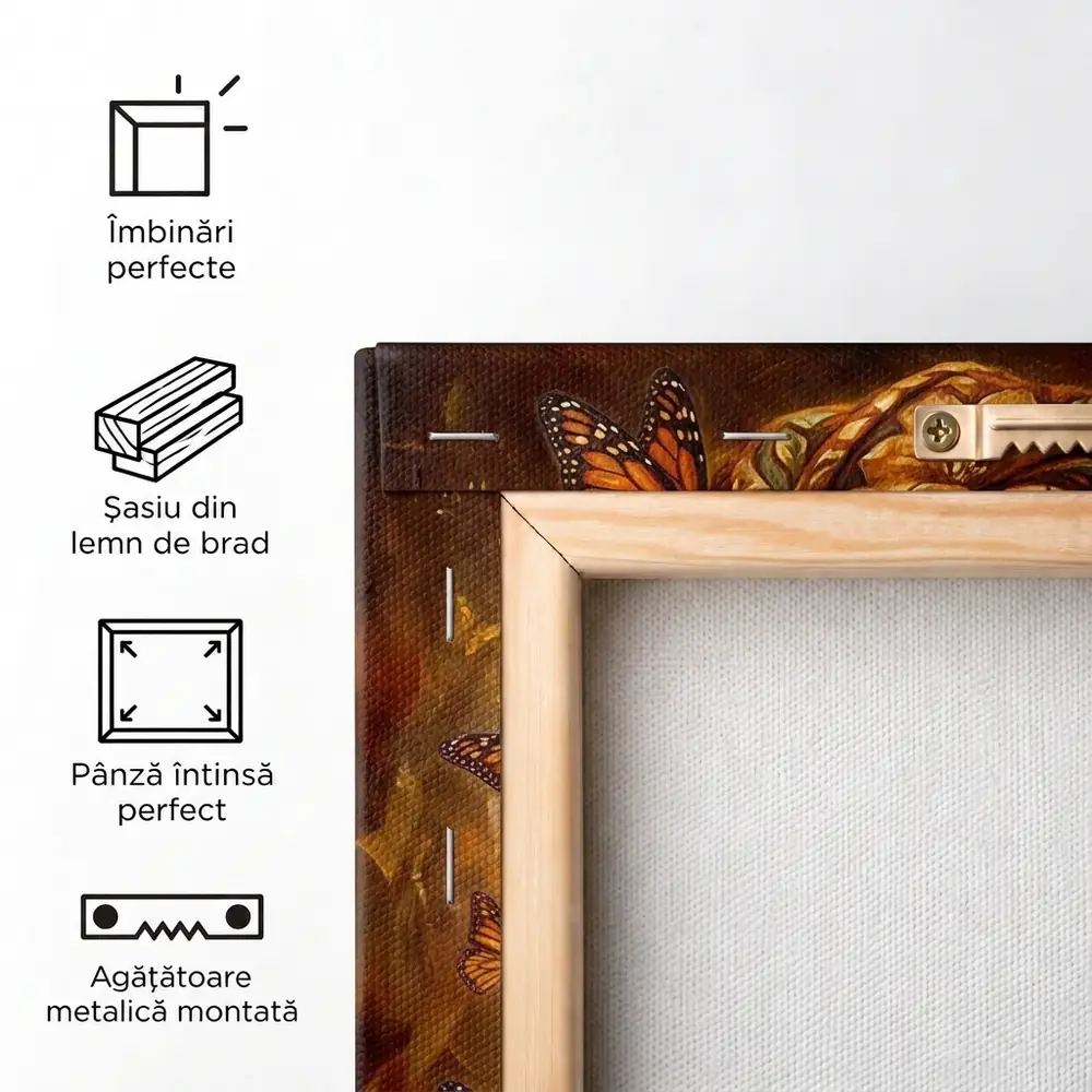 Tablou Canvas Femeie Africană – Grădina Fluturilor – detalii și specificații