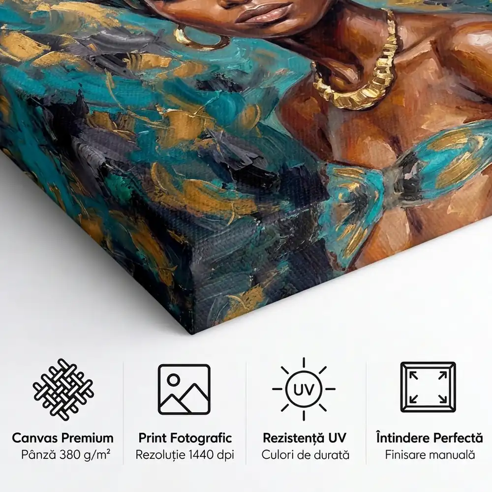 Tablou Canvas Femeie Africană – Perla Africii – detalii și specificații