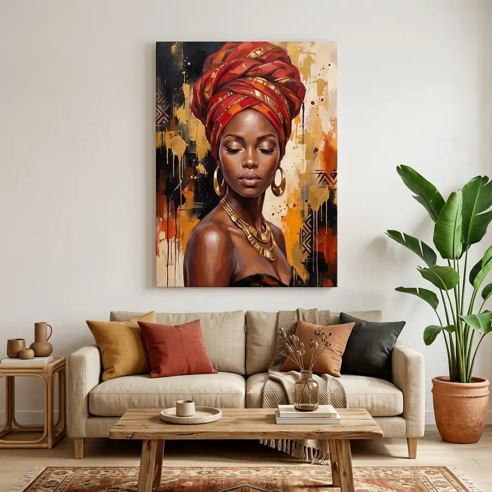 Tablou Canvas Femeie Africană – Regina de Rubin – tablou canvas în decor