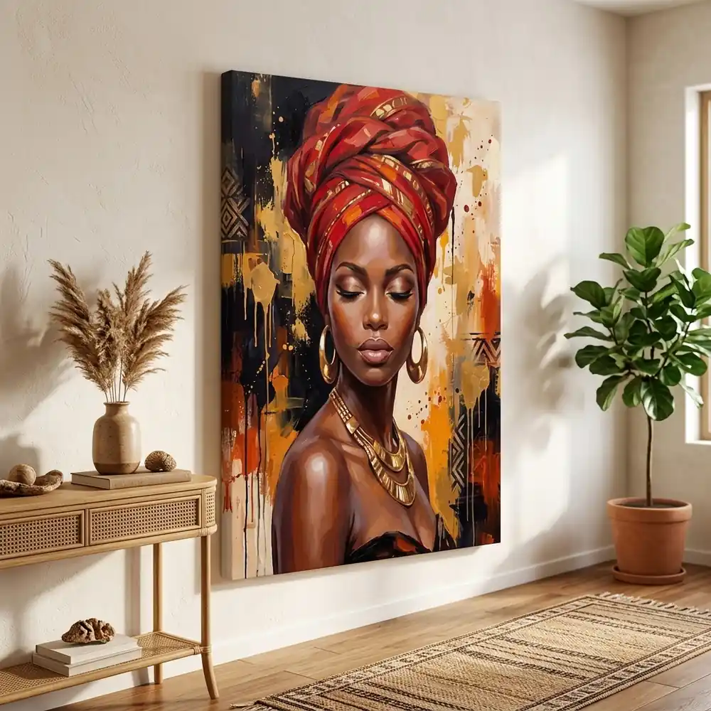 Tablou Canvas Femeie Africană – Regina de Rubin – tablou canvas în decor