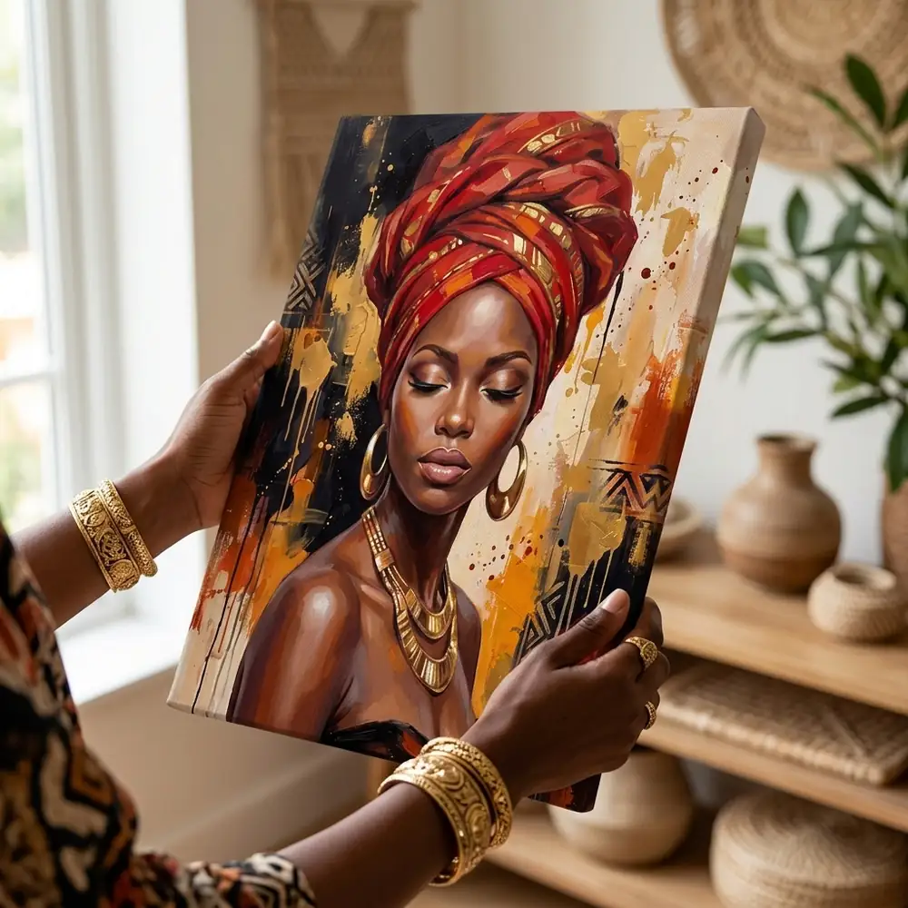 Tablou Canvas Femeie Africană – Regina de Rubin – tablou canvas în decor