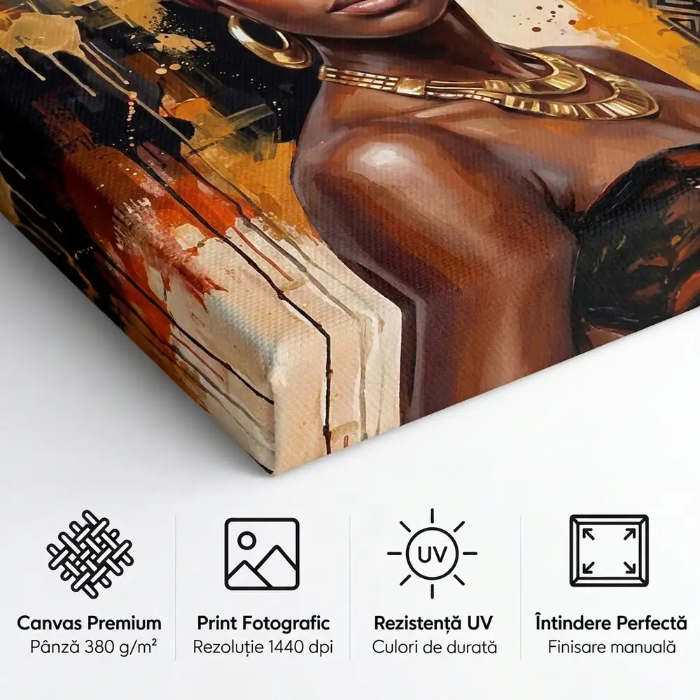 Tablou Canvas Femeie Africană – Regina de Rubin – detalii și specificații