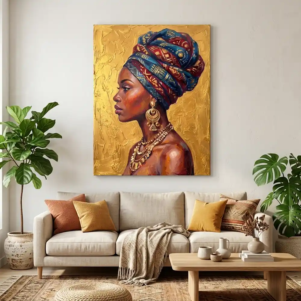 Tablou Canvas Femeie Africană – Regina Deșertului – tablou canvas în decor