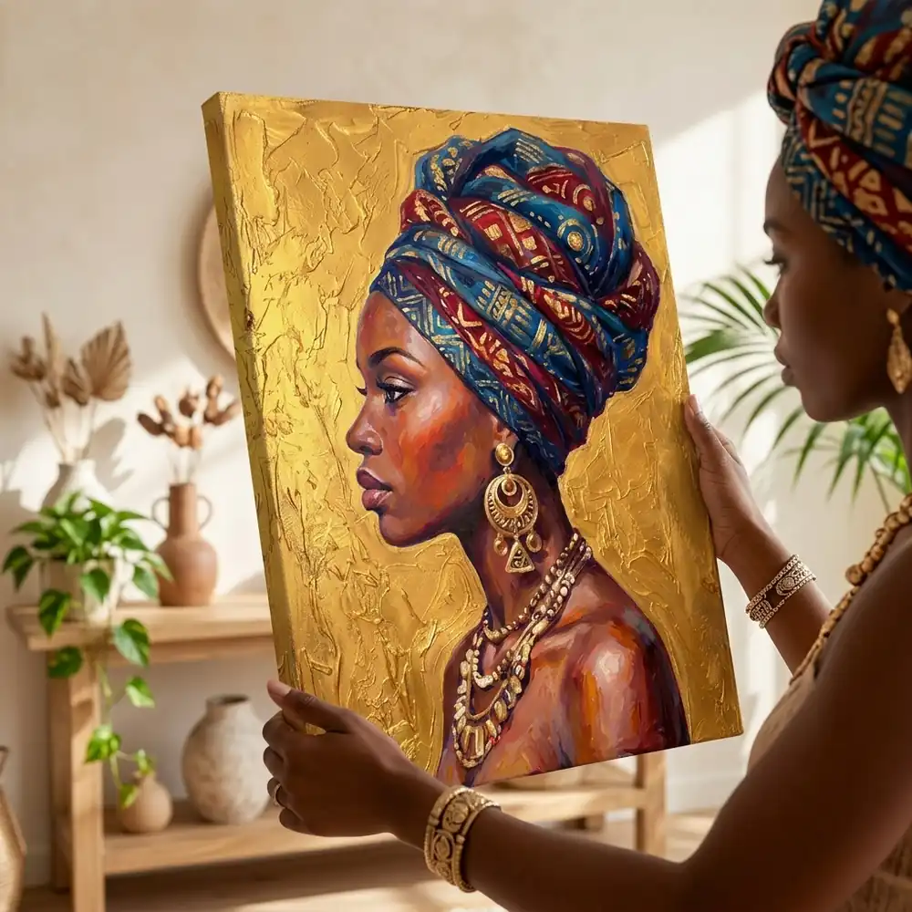 Tablou Canvas Femeie Africană – Regina Deșertului – tablou canvas în decor