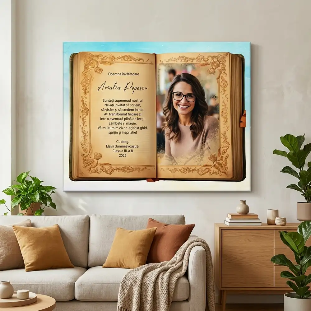 Tablou Canvas Personalizat pentru Educatoare / Învățătoare / Profesoară – tablou canvas în decor