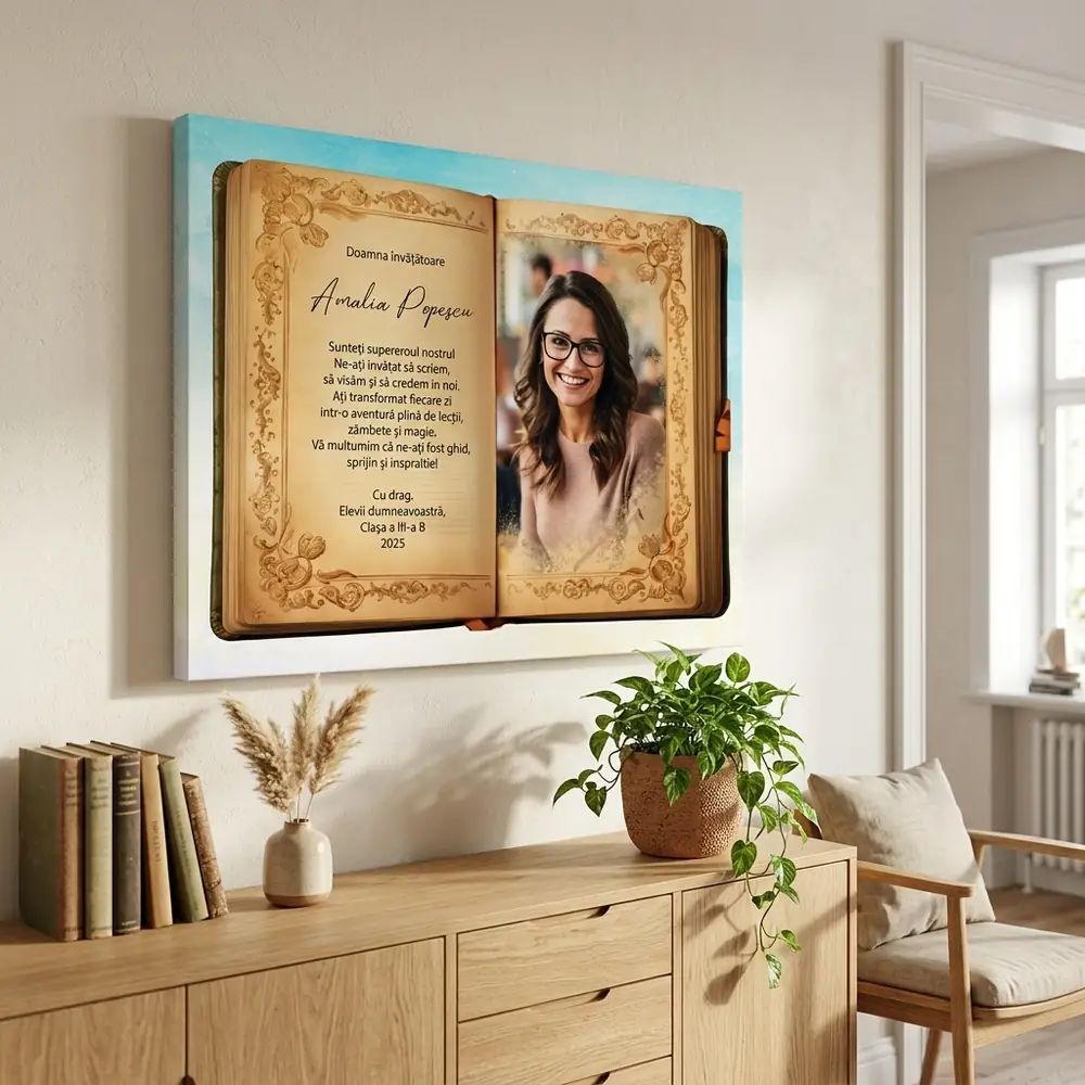 Tablou Canvas Personalizat pentru Educatoare / Învățătoare / Profesoară – tablou canvas în decor