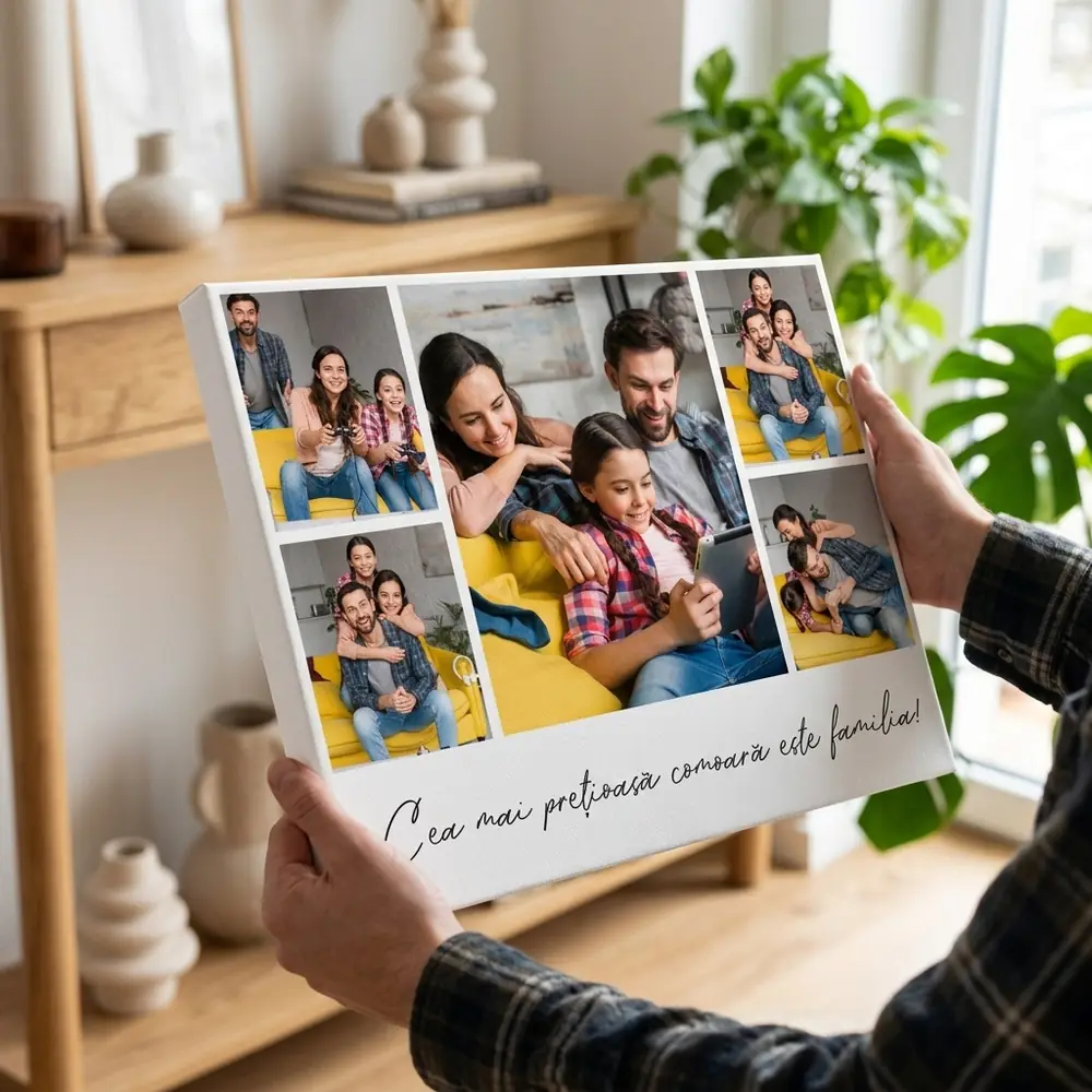 Tablou Personalizat Cea mai prețioasă comoară este familia! – tablou canvas în decor