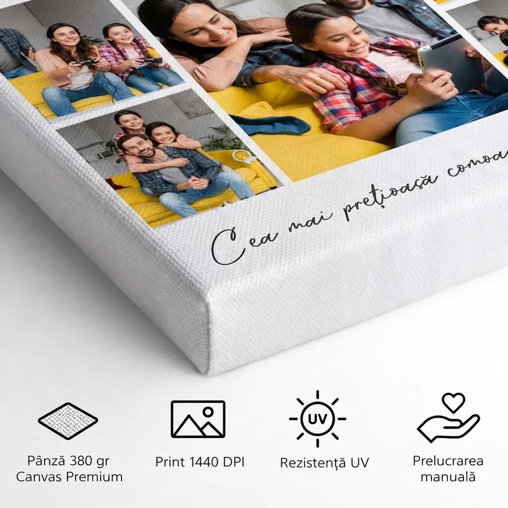 Tablou Personalizat Cea mai prețioasă comoară este familia! – detalii și specificații