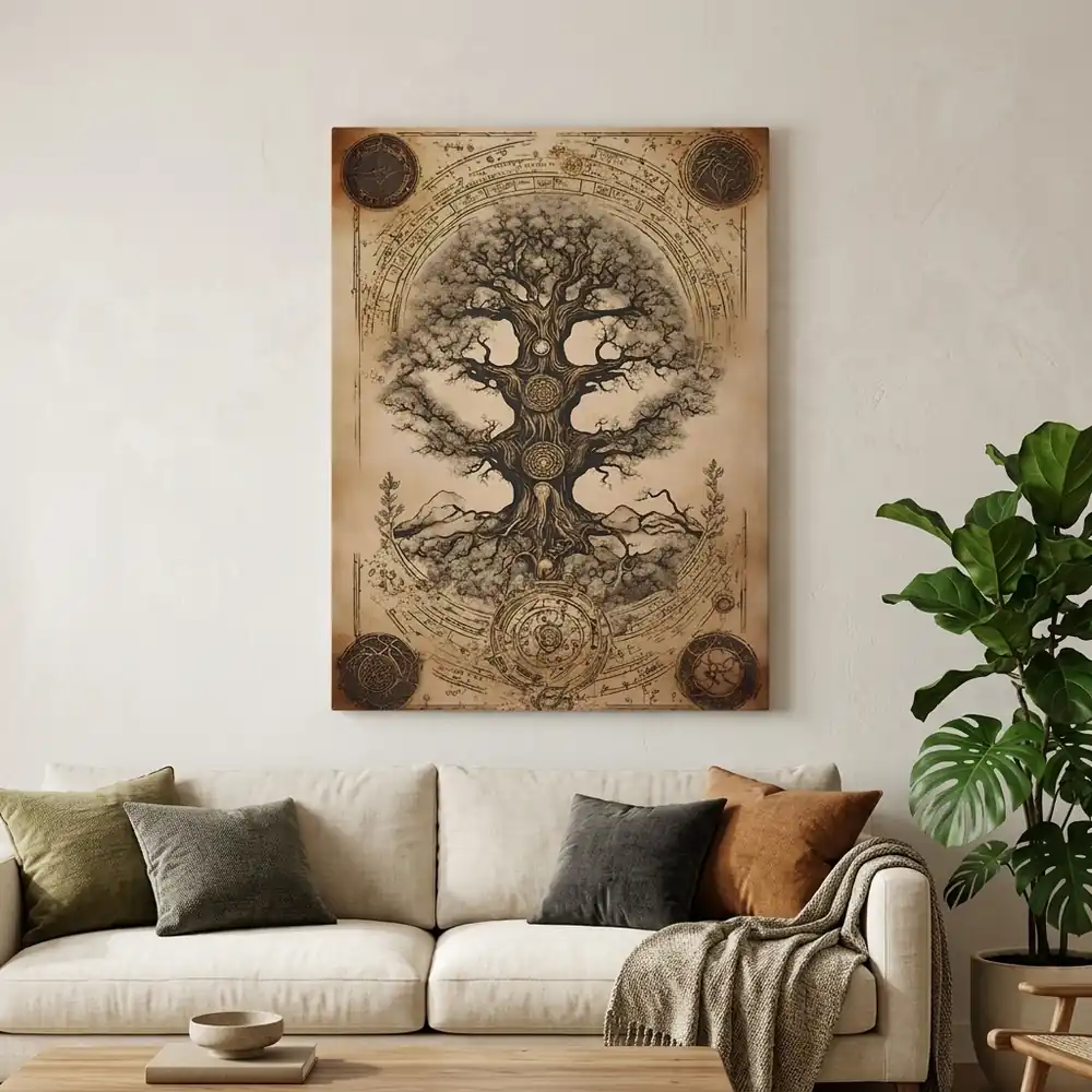 Tablou Viking Tree of life – tablou canvas în decor