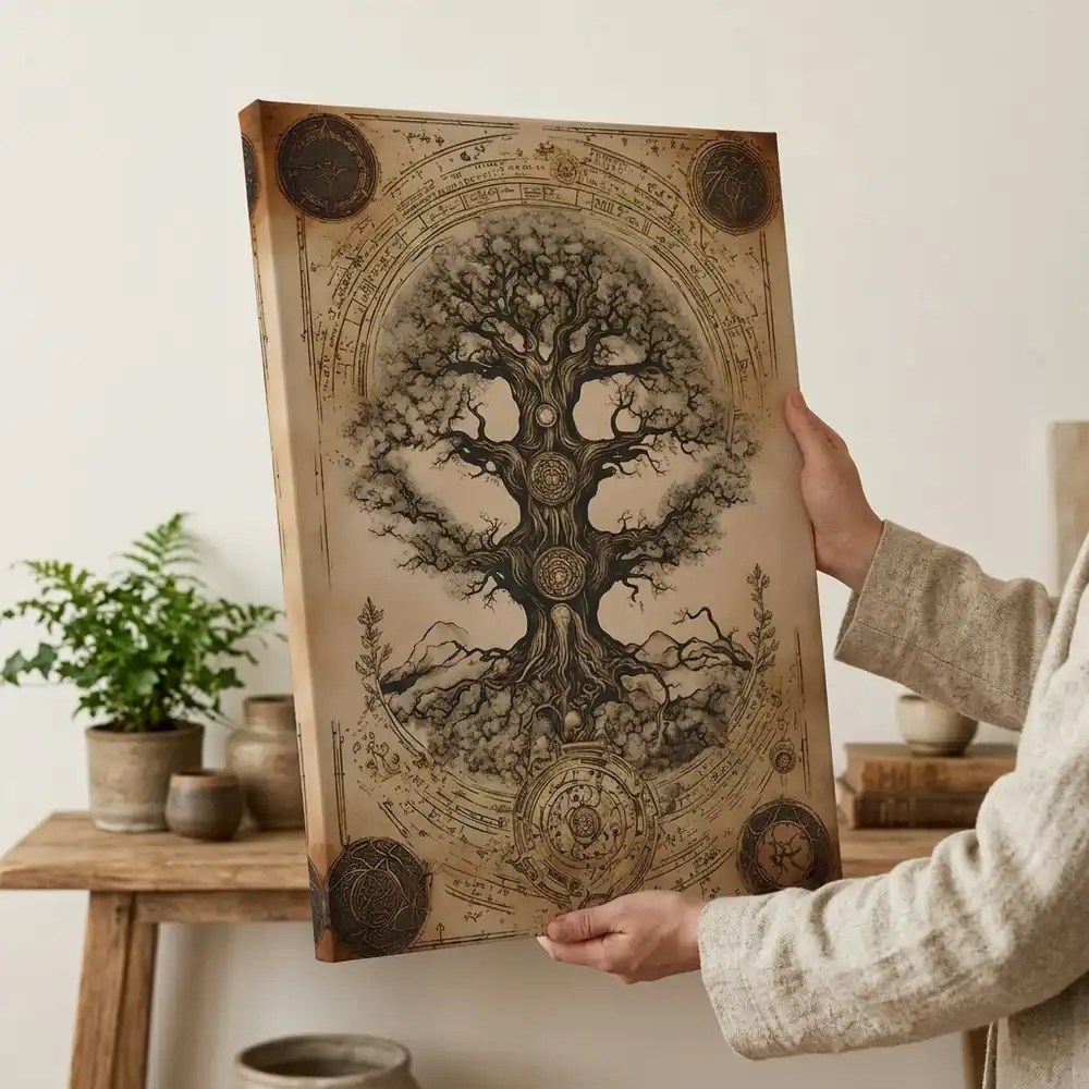 Tablou Viking Tree of life – tablou canvas în decor