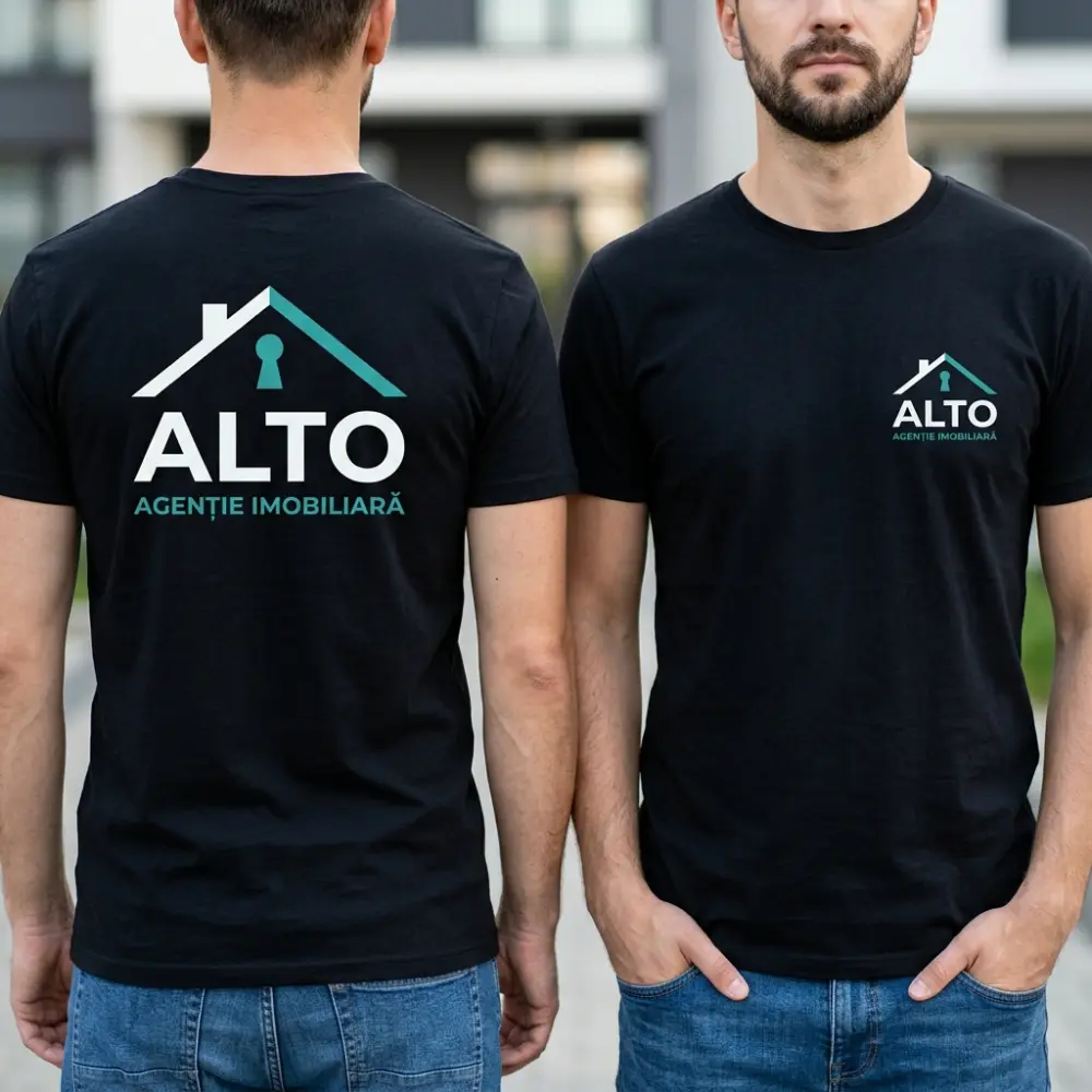 Tricou Personalizat Agentie imobiliara - Cu Logo Firmă