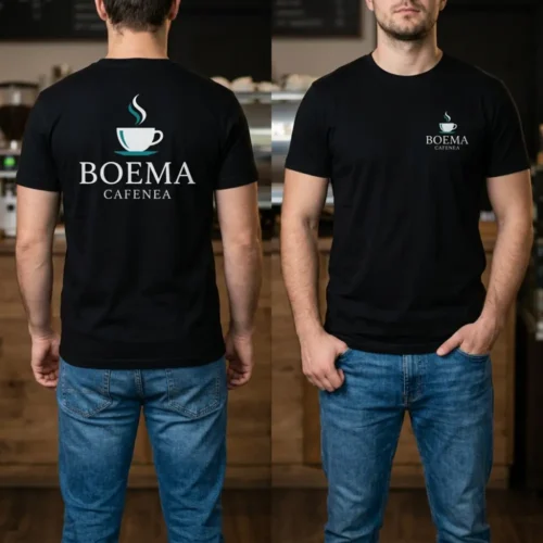 Tricou Personalizat Cafenea - Cu Logo Firmă