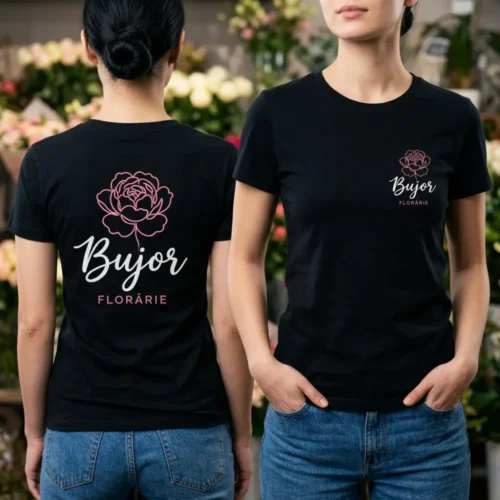 Tricou Personalizat Florarie - Cu Logo Firmă