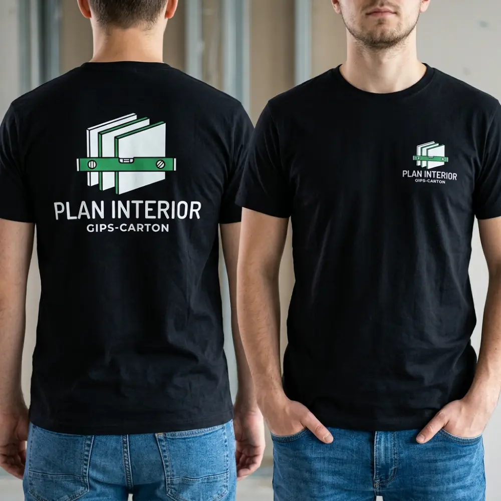 Tricou Personalizat Montator gips carton - Cu Logo Firmă