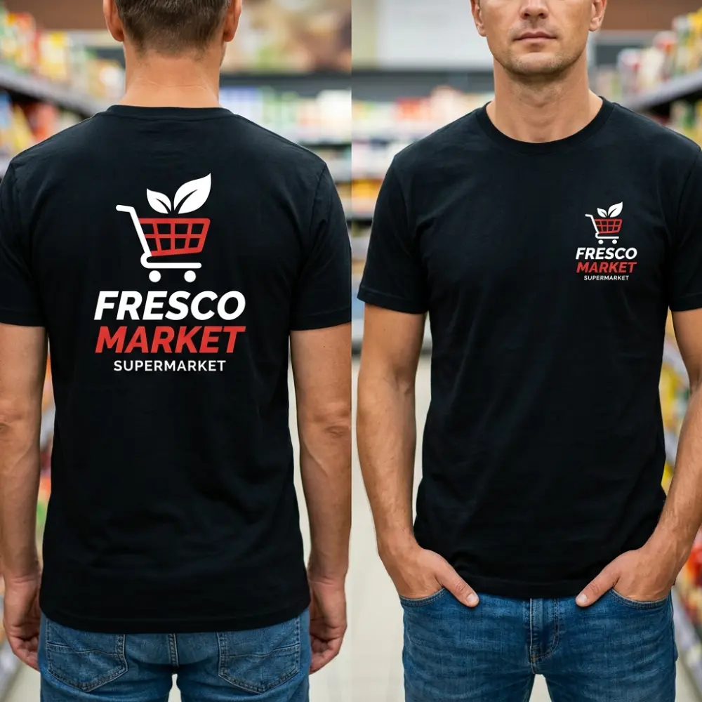 Tricou Personalizat Supermarket - Cu Logo Firmă